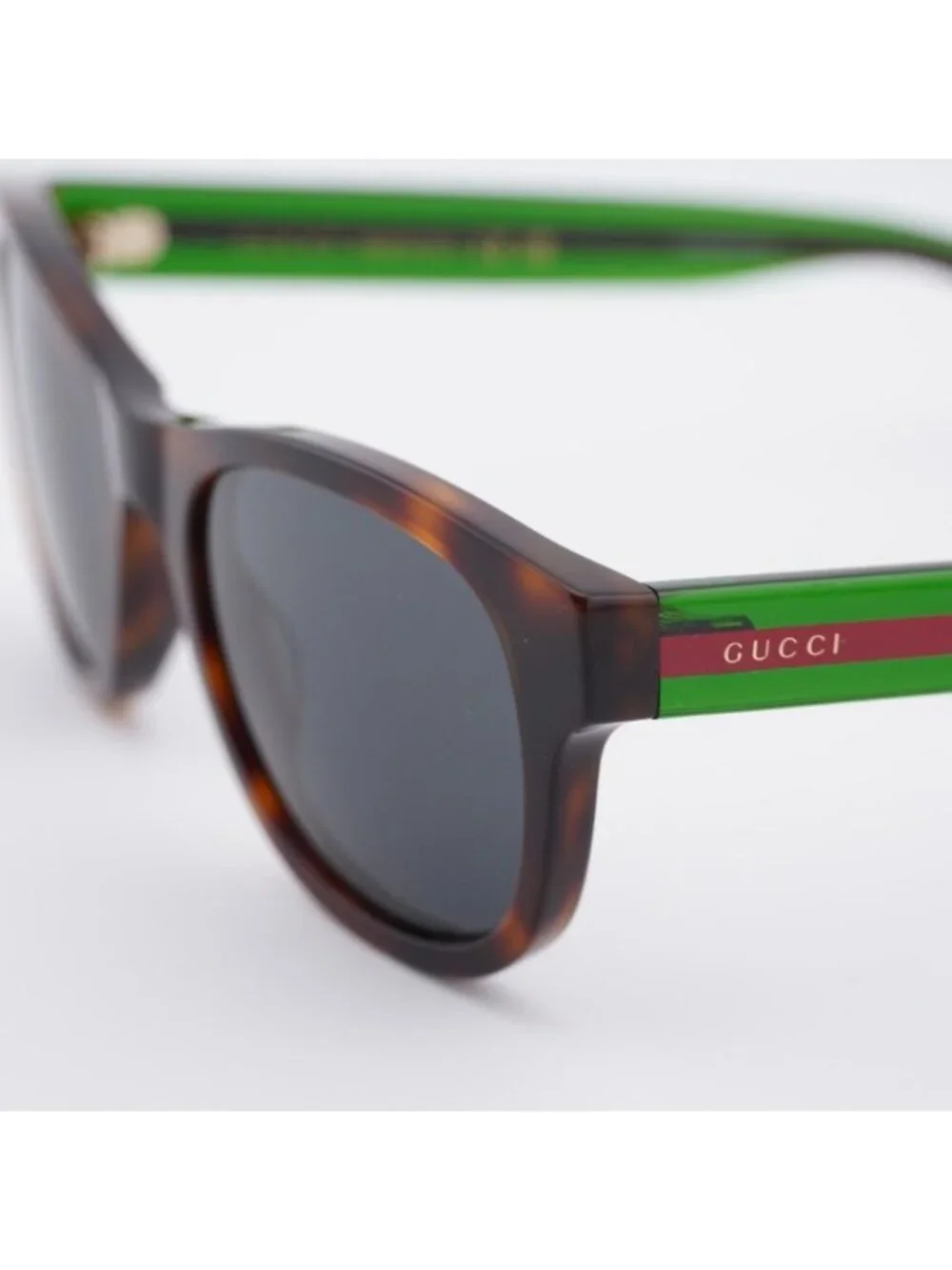 Gucci GG0003SN 003 Sunglasses Havana Square Frame, Grey Lenses